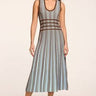 Ramy Brook Arlette Striped Knit Midi Dress in Sepia