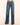 Ramy Brook Cindy Faux Suede Trim Flare Jean in Medium Wash