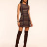 Ramy Brook Jeanette Tweed Sleeveless Mini Dress in Navy Tweed