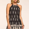 Ramy Brook Kaelyn Embroidered Mini Dress in Black Lace