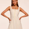 Ramy Brook Moria Zip Front Midi Dress in Ivory