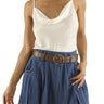 Ramy Brook Owen Pleated Mini Skirt in Chambray