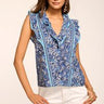 Ramy Brook Samson Sleeveless Top in Navy Floral