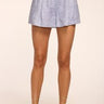 Ramy Brook Winifred Textured Linen Mini Short in Bazaar Blue