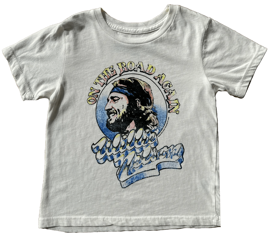 Rowdy Sprout Willie Nelson Tee in White - Estilo Boutique