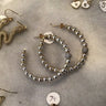 Ruby and violet gold ball hoops - Estilo Boutique