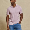 Rye 51 The Holden Sand Washed Double Knit SS Polo in Lilac - Estilo Boutique