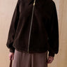 Sancia The Kennedy Suede Bomber in Truffle