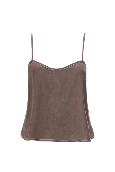 Sancia The Rylen Cupro Top in Truffle