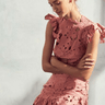 Saylor Samantha Dress in Terra Cotta - Estilo Boutique