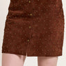 Scarlett Poppies Ember Suede Skirt in Tan