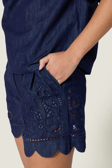 Scarlett Poppies Sandsora Shorts in Denim Blue