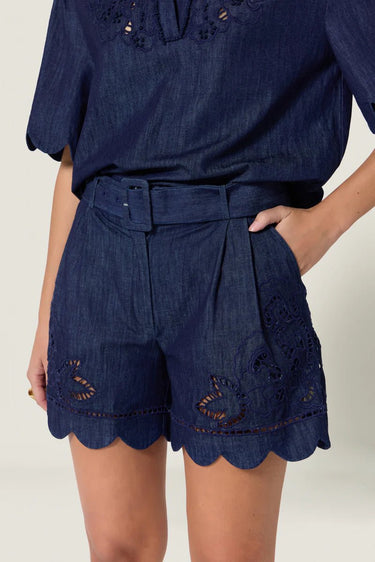 Scarlett Poppies Sandsora Shorts in Denim Blue