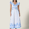 Scarlett Poppies Valmira Dress in Simply White Blue