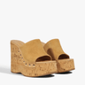 Schutz Dalle Studs Suede Sandal in Light Wood