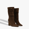 Schutz Harriet Suede Boot in Pecan Brown