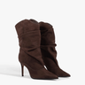 Schutz Maryana Slouch Nubuck Bootie in Root Brown