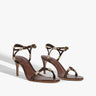Schutz Nara Mid Sandal in Root Brown