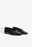 Schutz Noelle Patent Leather Flat in Black