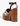 Schutz Rita Cutout Linen Sandal in Root Brown