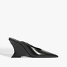 Schutz Siena Buckle Mule Leather Pump in Black