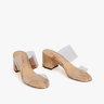 Schutz Victorie Block Sandal in Natural Cork