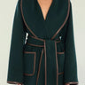 Seroya Dulcetta Wool Coat in Evergreen Slate Brown
