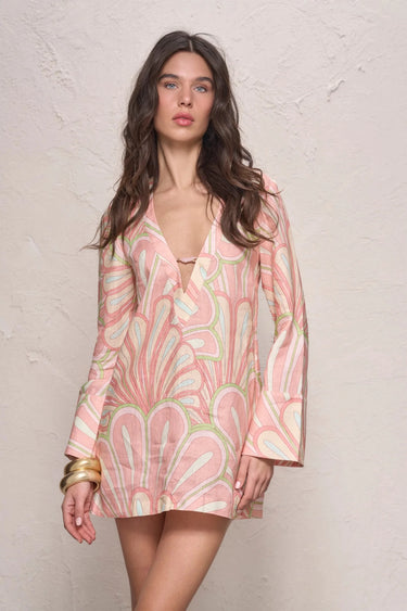 Shani Shermer Valerie Kaftan in Pink Flower