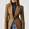 Smythe No A Db Pagoda Blazer in Umber Tweed - Estilo Boutique