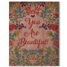 Spitfire Girl You Are Beautiful Wood Folding Card
