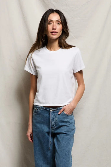 Perfect White Tee Springsteen Ringspun Cotton Tee in White