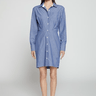 Stateside Owen Stripe Mini Pleated Shirt dress in Owen Blue - Estilo Boutique