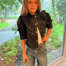 Stoopher & Boots Tweenstyle Black Pleather Ruffle Jacket in Black - Estilo Boutique