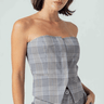Sundays Arlin Top in Bordeaux Plaid