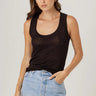 Sundays Linen Danny Tank in Black - Estilo Boutique