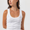 Sundays Pointelle Danny Tank in White