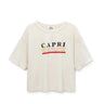Sunny Somewhere Capri Boyfriend Tee in Off White - Estilo Boutique