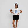 Sunny Somewhere Kiss Me Cowboy Femme Crew in Off White