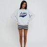 Sunny Somewhere Lake Raglan Sweatshirt in Heather Ash