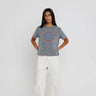 Sunny Somewhere Swim Club Everyday Tee in Heather Grey