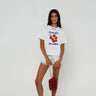 Sunny Somewhere Tomato Girl Summer Tee in White