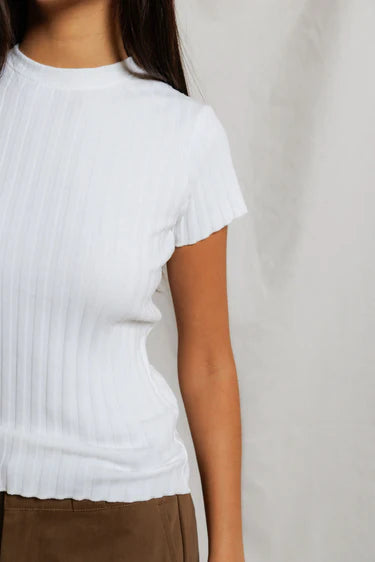 Perfect White Tee Suri Rib Tee in White