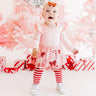 Sweet Wink Candy Cane Cutie Christmas Long Sleeve Tutu Bodysuit in Pink - Estilo Boutique