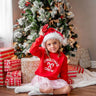 Sweet Wink Christmas Crew Kids Sweatshirt in Red - Estilo Boutique