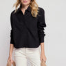 The Shirt The Long Sleeve Boxy Crop in Black