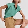 The Shirt The Short Sleeve Boyfriend Shirt in Jade - Estilo Boutique