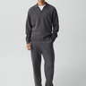 Theory Polo Sweater in Dark Grey Melange