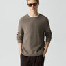 Theory Riland Crewneck Sweater in Light Bilen in Morel Melange