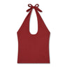 Vir Vita Pauline Pointelle Halter Top in Sun Dried Tomato