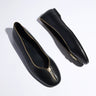 Yosi Samra Ziva Flat in Black Leather